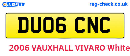 DU06CNC are the vehicle registration plates.