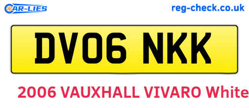 DV06NKK are the vehicle registration plates.