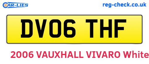 DV06THF are the vehicle registration plates.
