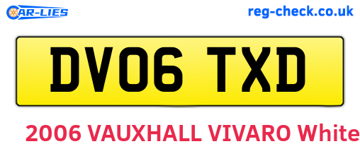 DV06TXD are the vehicle registration plates.