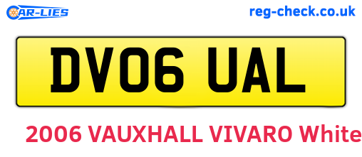 DV06UAL are the vehicle registration plates.