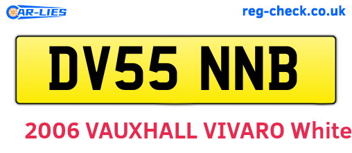 DV55NNB are the vehicle registration plates.