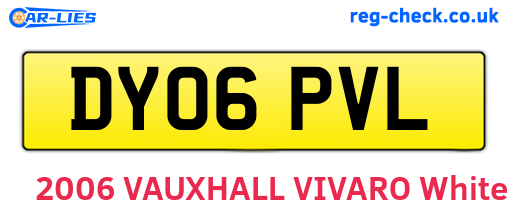 DY06PVL are the vehicle registration plates.