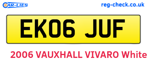 EK06JUF are the vehicle registration plates.