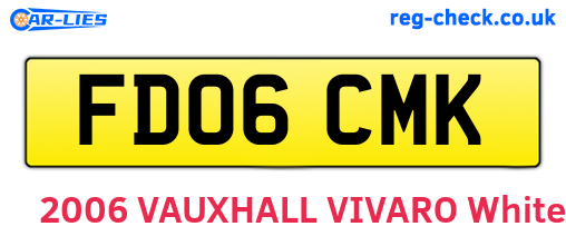 FD06CMK are the vehicle registration plates.