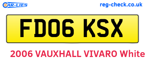 FD06KSX are the vehicle registration plates.