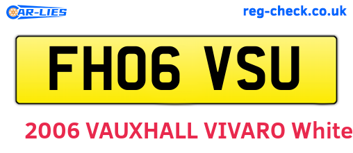 FH06VSU are the vehicle registration plates.