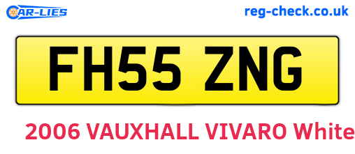 FH55ZNG are the vehicle registration plates.