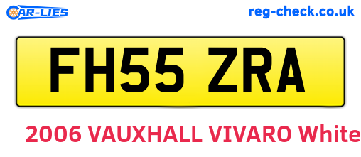 FH55ZRA are the vehicle registration plates.