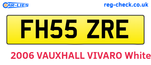 FH55ZRE are the vehicle registration plates.