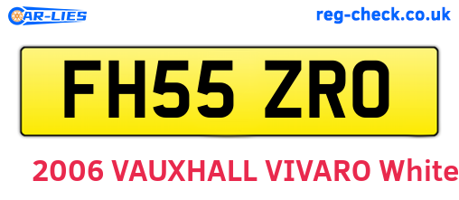 FH55ZRO are the vehicle registration plates.