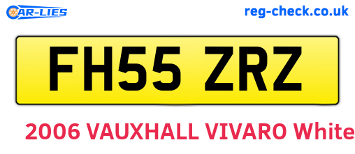FH55ZRZ are the vehicle registration plates.