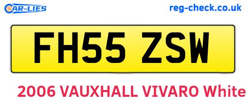 FH55ZSW are the vehicle registration plates.