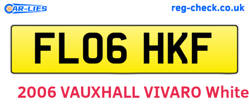 FL06HKF are the vehicle registration plates.