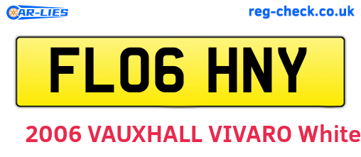 FL06HNY are the vehicle registration plates.