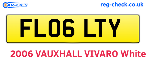 FL06LTY are the vehicle registration plates.