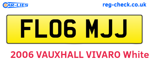 FL06MJJ are the vehicle registration plates.