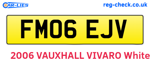 FM06EJV are the vehicle registration plates.