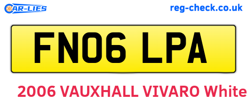 FN06LPA are the vehicle registration plates.