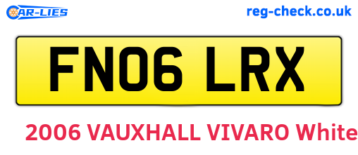 FN06LRX are the vehicle registration plates.