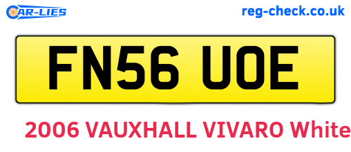 FN56UOE are the vehicle registration plates.
