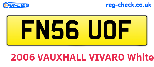 FN56UOF are the vehicle registration plates.