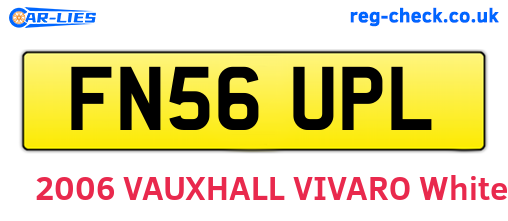FN56UPL are the vehicle registration plates.