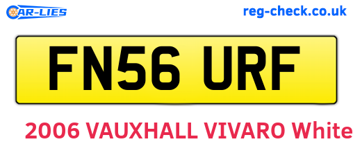 FN56URF are the vehicle registration plates.