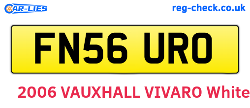 FN56URO are the vehicle registration plates.