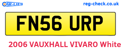 FN56URP are the vehicle registration plates.