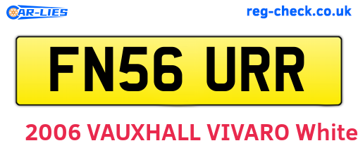 FN56URR are the vehicle registration plates.