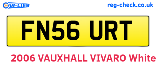 FN56URT are the vehicle registration plates.