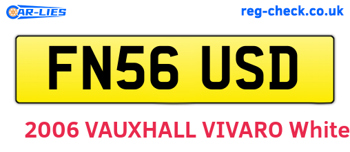 FN56USD are the vehicle registration plates.
