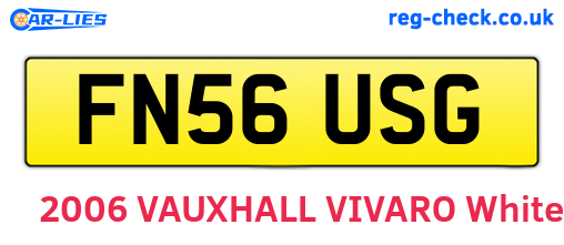 FN56USG are the vehicle registration plates.