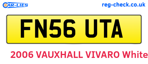 FN56UTA are the vehicle registration plates.