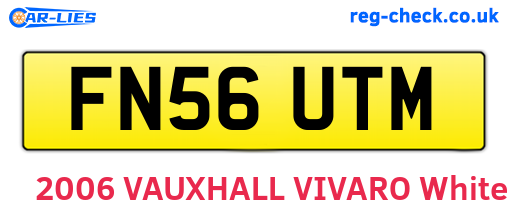 FN56UTM are the vehicle registration plates.