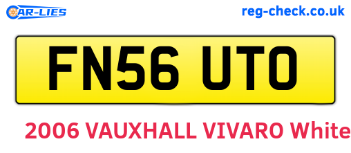 FN56UTO are the vehicle registration plates.