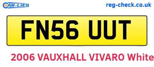 FN56UUT are the vehicle registration plates.
