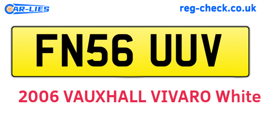FN56UUV are the vehicle registration plates.
