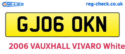 GJ06OKN are the vehicle registration plates.