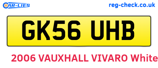 GK56UHB are the vehicle registration plates.