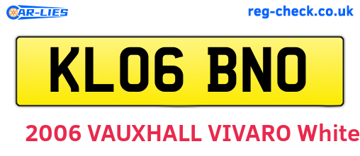 KL06BNO are the vehicle registration plates.