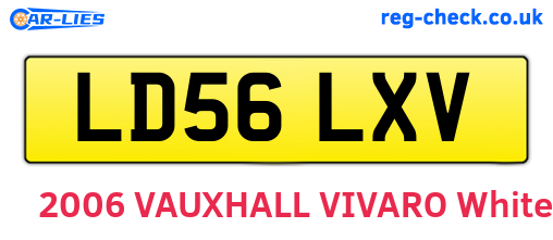 LD56LXV are the vehicle registration plates.
