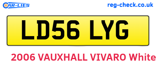LD56LYG are the vehicle registration plates.