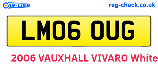LM06OUG are the vehicle registration plates.