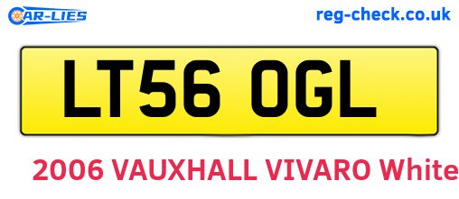 LT56OGL are the vehicle registration plates.