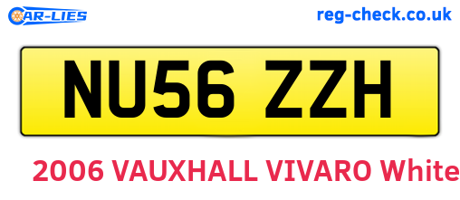 NU56ZZH are the vehicle registration plates.