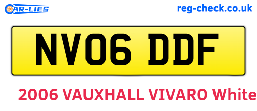 NV06DDF are the vehicle registration plates.