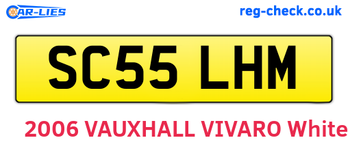 SC55LHM are the vehicle registration plates.