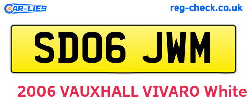 SD06JWM are the vehicle registration plates.